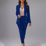 Fashion Button Slim-Fit Lapel Cardigan Elegant Blazer Jacket