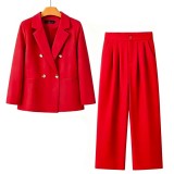 Chic Tailored Trousers Suit Set