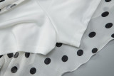 Chic Backless A-Line Polka Dot Dress with Neck Tie