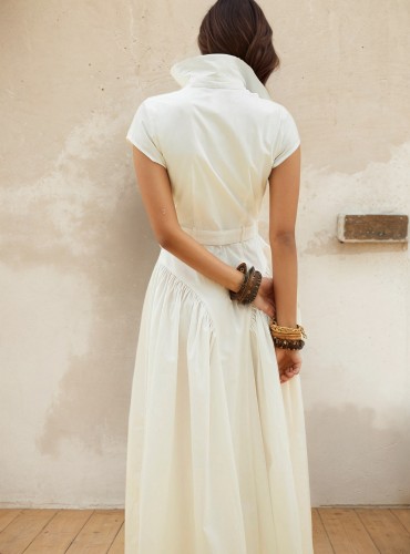 Single-Breasted Slim Fit Summer Dress