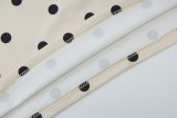 Fashionable Polka Dot Print Slim Fit Sleeveless Top