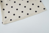 Fashionable Polka Dot Print Slim Fit Sleeveless Top
