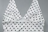 Fashionable Sexy Backless Halter Tie-Dot Top