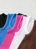 Square Neck Ribbed Yoga Tank Top