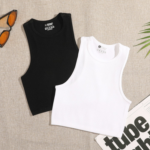 Quick-Dry Ribbed Sports Yoga Tank Top