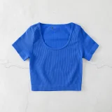 Round Neck Seamless Yoga Top