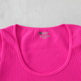 Round Neck Seamless Yoga Top