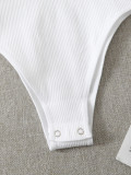 High Neck Zipper Bodysuit