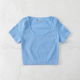 Round Neck Seamless Yoga Top