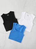Square Neck Ribbed Yoga Tank Top