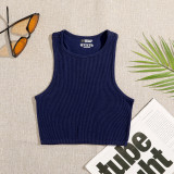 Quick-Dry Ribbed Sports Yoga Tank Top