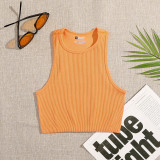 Quick-Dry Ribbed Sports Yoga Tank Top
