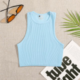 Quick-Dry Ribbed Sports Yoga Tank Top