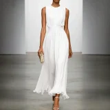 Sleeveless Fitted Soft Waist Dres