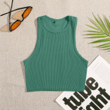 Quick-Dry Ribbed Sports Yoga Tank Top