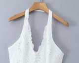 Pure Desire Lace Embroidered Halter Bodycon Dress