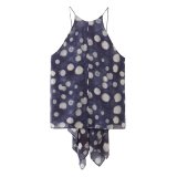 Polka Dot Top with Mid-Rise Sheer Polka Dot Pants