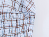 Layered Checkered Short Dress