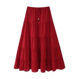 Linen Pleated Top and Midi Skirt Set