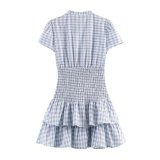 Layered Checkered Short Dress