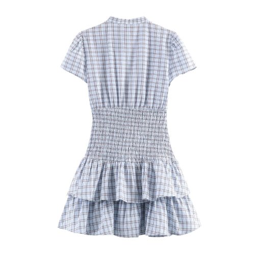 Layered Checkered Short Dress