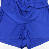Fashion Solid Color Tie-Back Strapless Halter Neck Bodysuit Jumpsuit
