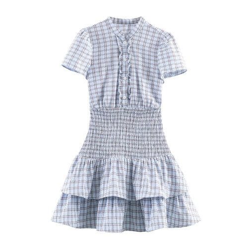 Layered Checkered Short Dress
