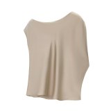 Silky Satin Asymmetric Hem Blouse