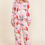 hristmas-Themed Long Sleeve Top and Pants Set