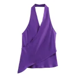 Satin Feel Halter Neck Top