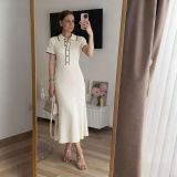 Chic Color-Block Bodycon Knit Dress
