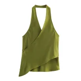 Satin Feel Halter Neck Top