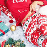 Women's Casual Pajamas Christmas Home Wear Two Piece Set Pajamas