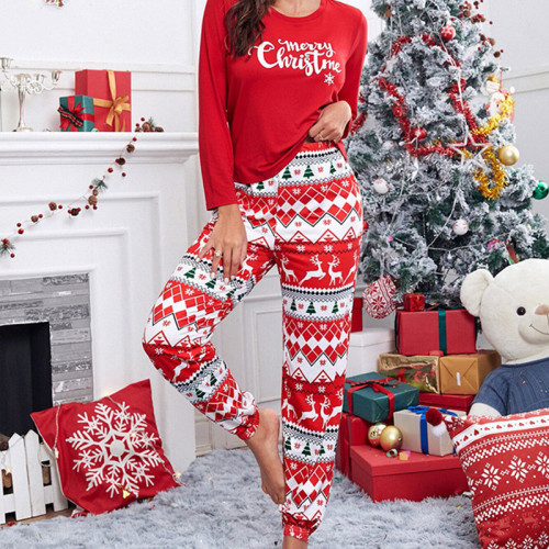 Women's Casual Pajamas Christmas Home Wear Two Piece Set Pajamas