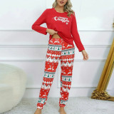 Women's Casual Pajamas Christmas Home Wear Two Piece Set Pajamas