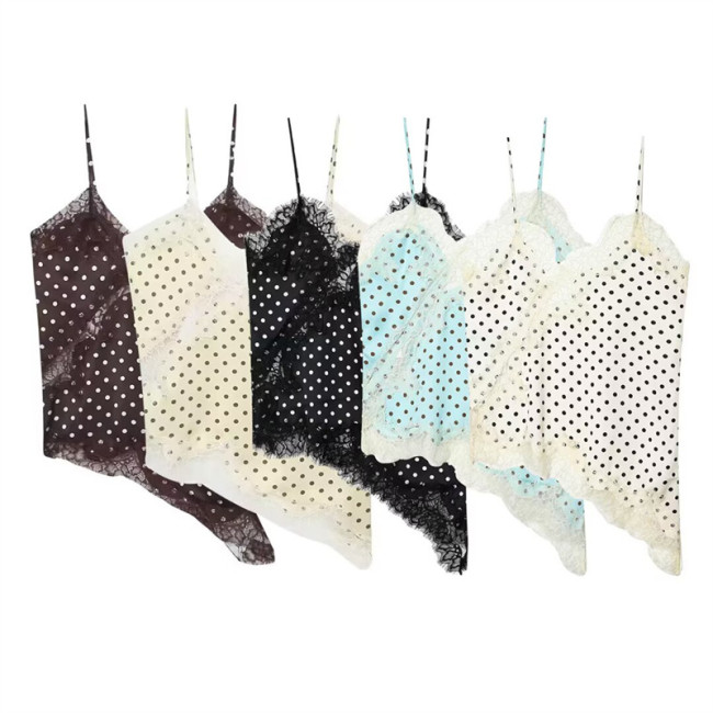 Lace-Trimmed Pot Sexy Lingerie-Inspired Camisole