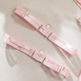 Eyelash Lace Sheer Lingerie Set with Bra, Garter Belt