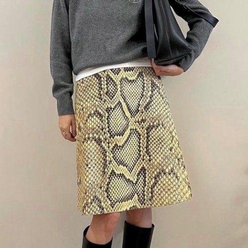 Bestselling Snake Print Straight Midi Skirt