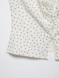Short Sleeve Collared Pleated Waist Shirt