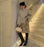 Bestselling Snake Print Straight Midi Skirt
