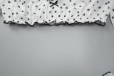 Polka Dot Chiffon Loose Long Cardigan Dress Beach Cover-Up Set