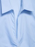 Short Sleeve Collared Pleated Waist Shirt
