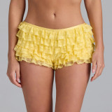exy Babe Lace Trim Layered Cake Low Waist Hot Pants Skirt Pants