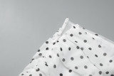 Polka Dot Chiffon Loose Long Cardigan Dress Beach Cover-Up Set