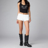 exy Babe Lace Trim Layered Cake Low Waist Hot Pants Skirt Pants