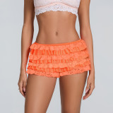 Comfortable Four-Layer Lace and Three-Layer Tulle Ruffled Cake Shorts