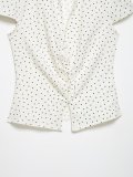 Short Sleeve Collared Pleated Waist Shirt