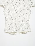 Short Sleeve Collared Pleated Waist Shirt