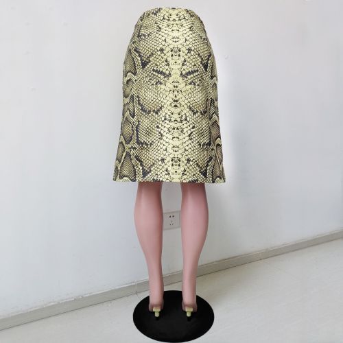 Bestselling Snake Print Straight Midi Skirt