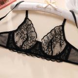 Sexy Set with Embroidered Mesh Detachable Belt and Push-Up